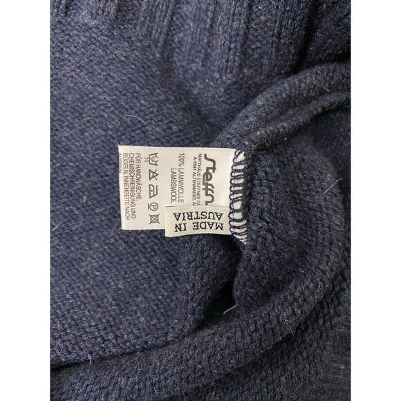 VTG Women Steffner Austria 1/4 zip snowflake Nordic style pullover sweater 36cm - Picture 5 of 5